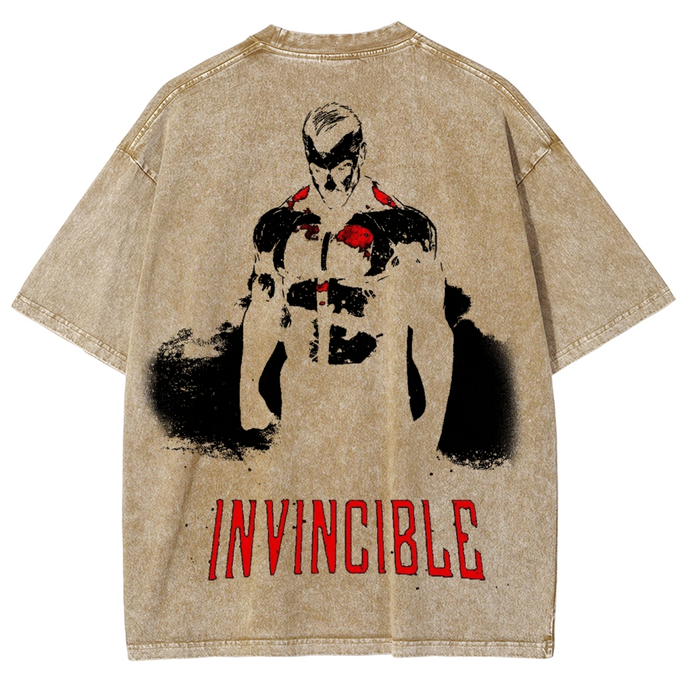 Invincible Unisex Fit Washed T-Shirt 2503012044