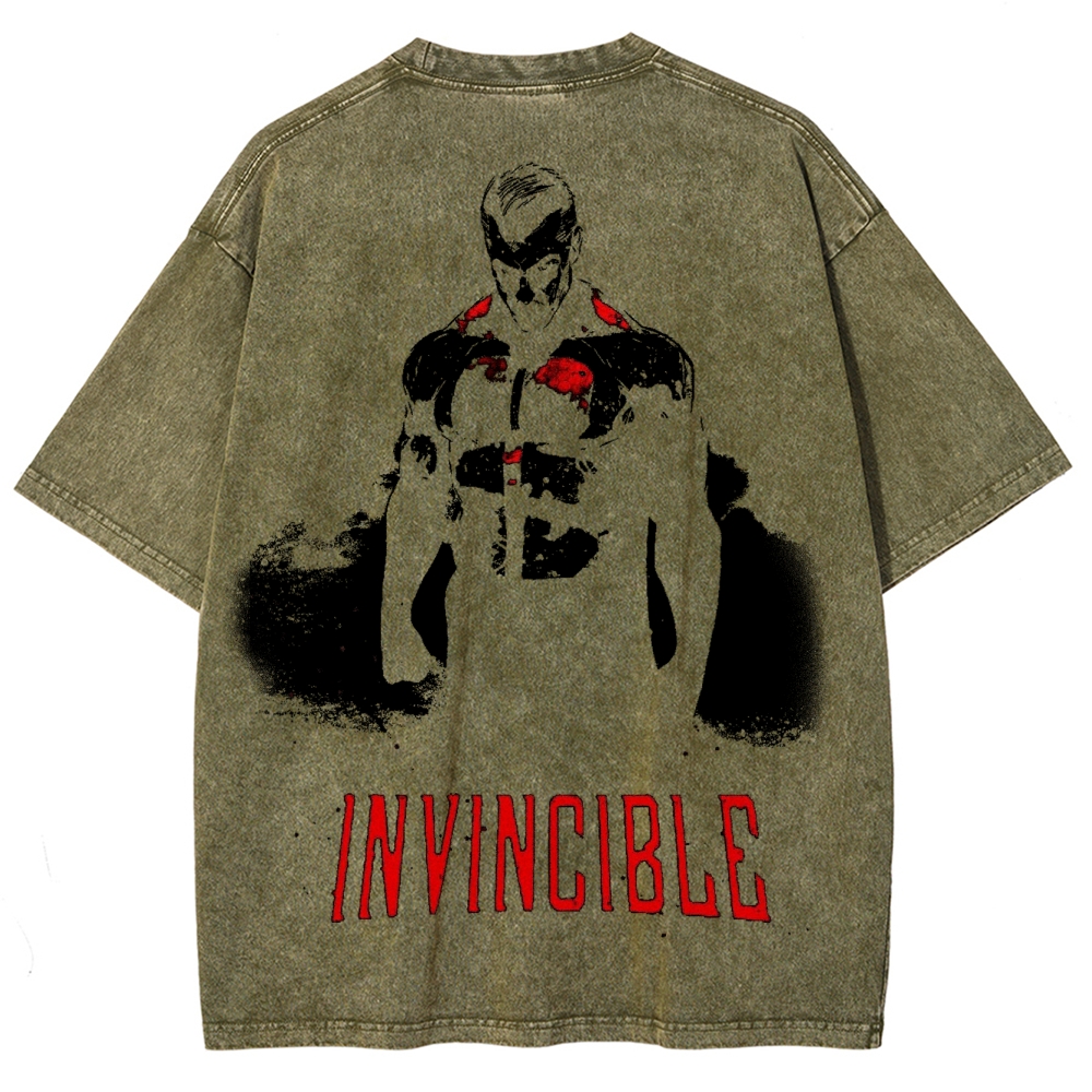 Invincible Unisex Fit Washed T-Shirt 2503012044