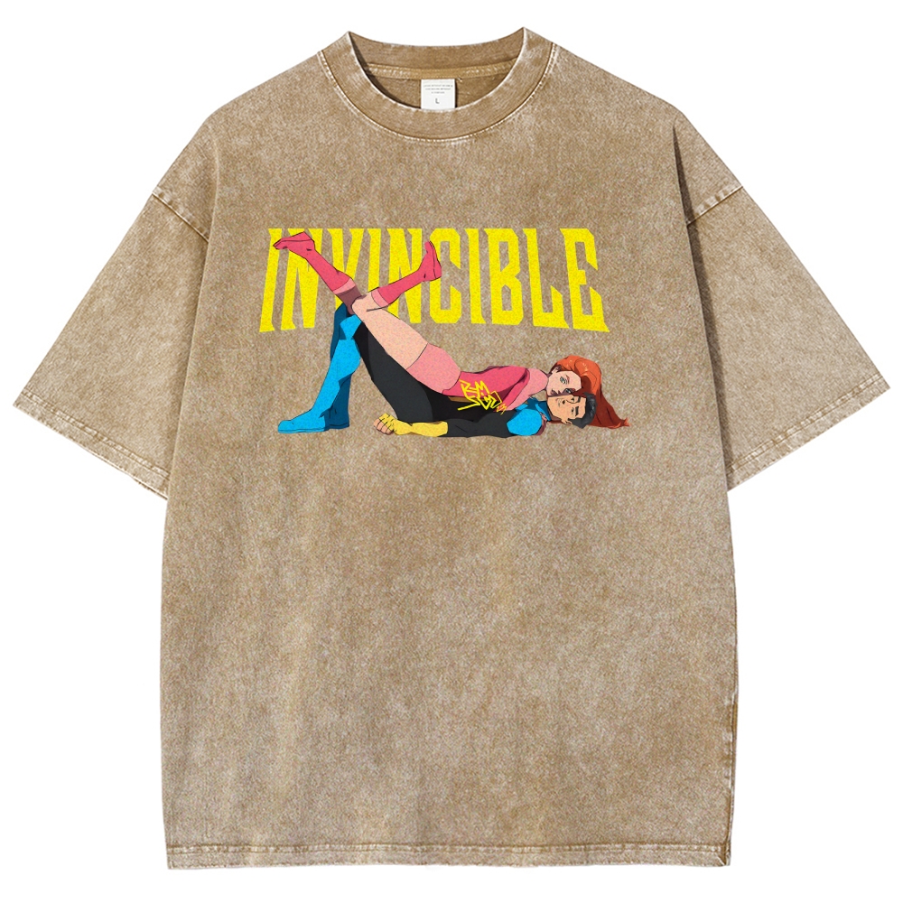 Invincible Unisex Fit Washed T-Shirt 2503012049
