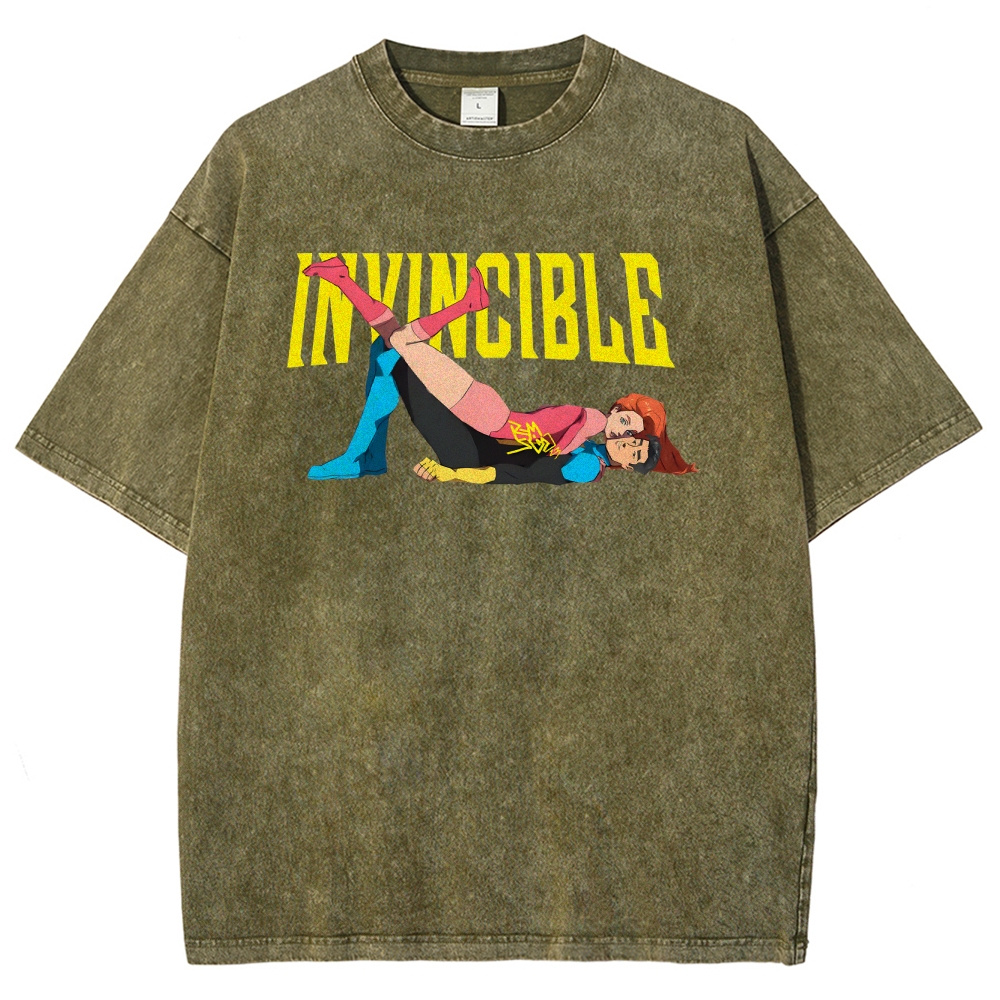 Invincible Unisex Fit Washed T-Shirt 2503012049