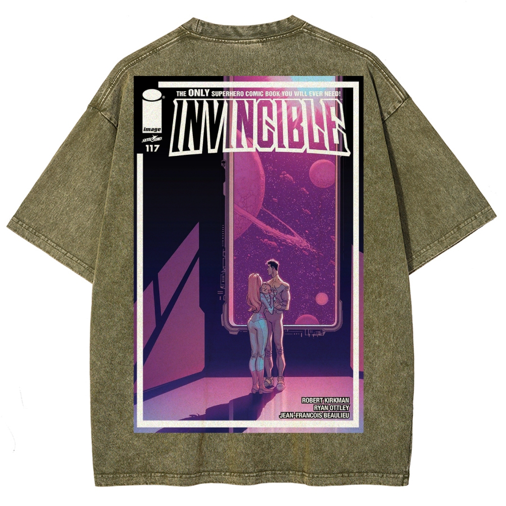 Invincible Unisex Fit Washed T-Shirt 2503012049