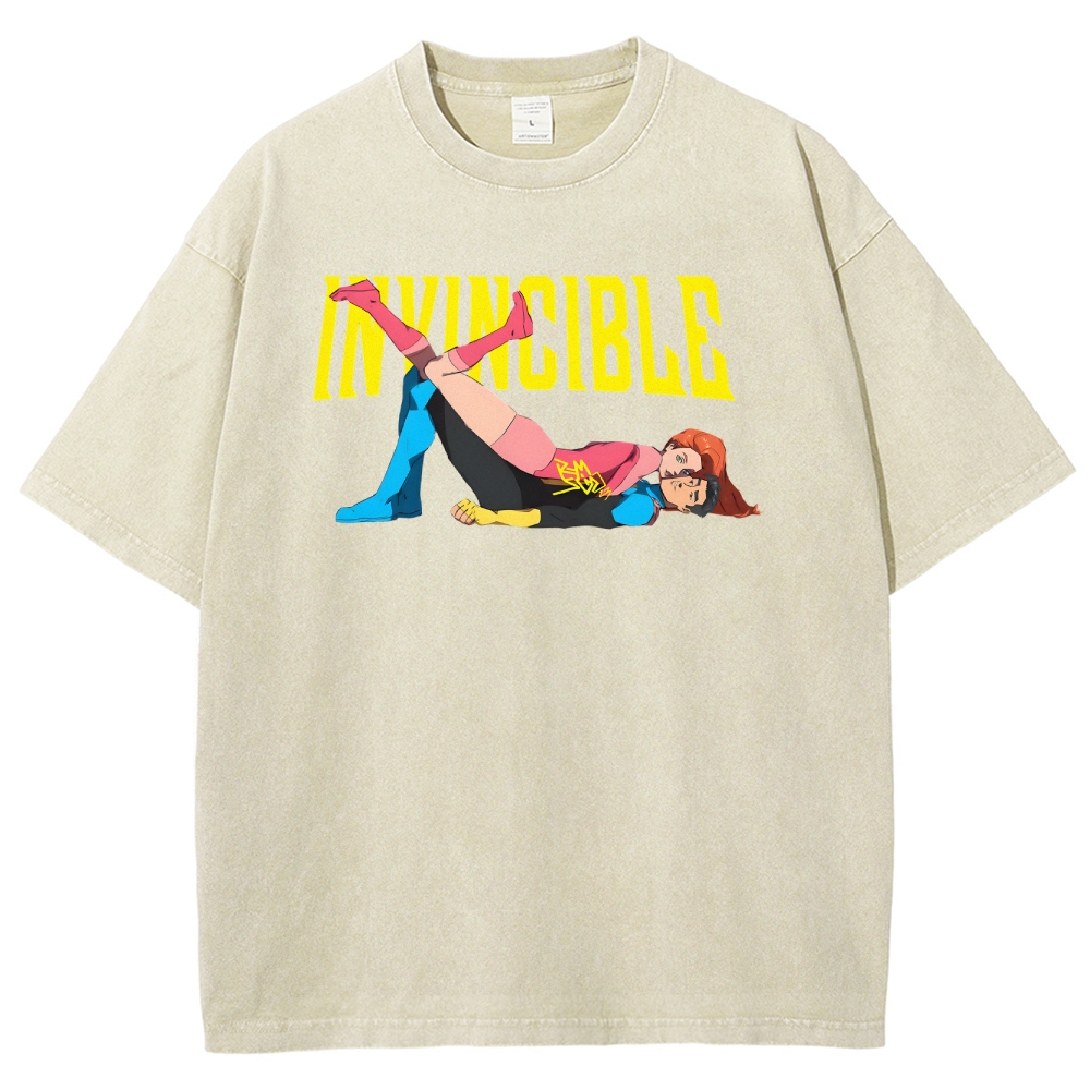 Invincible Unisex Fit Washed T-Shirt 2503012049