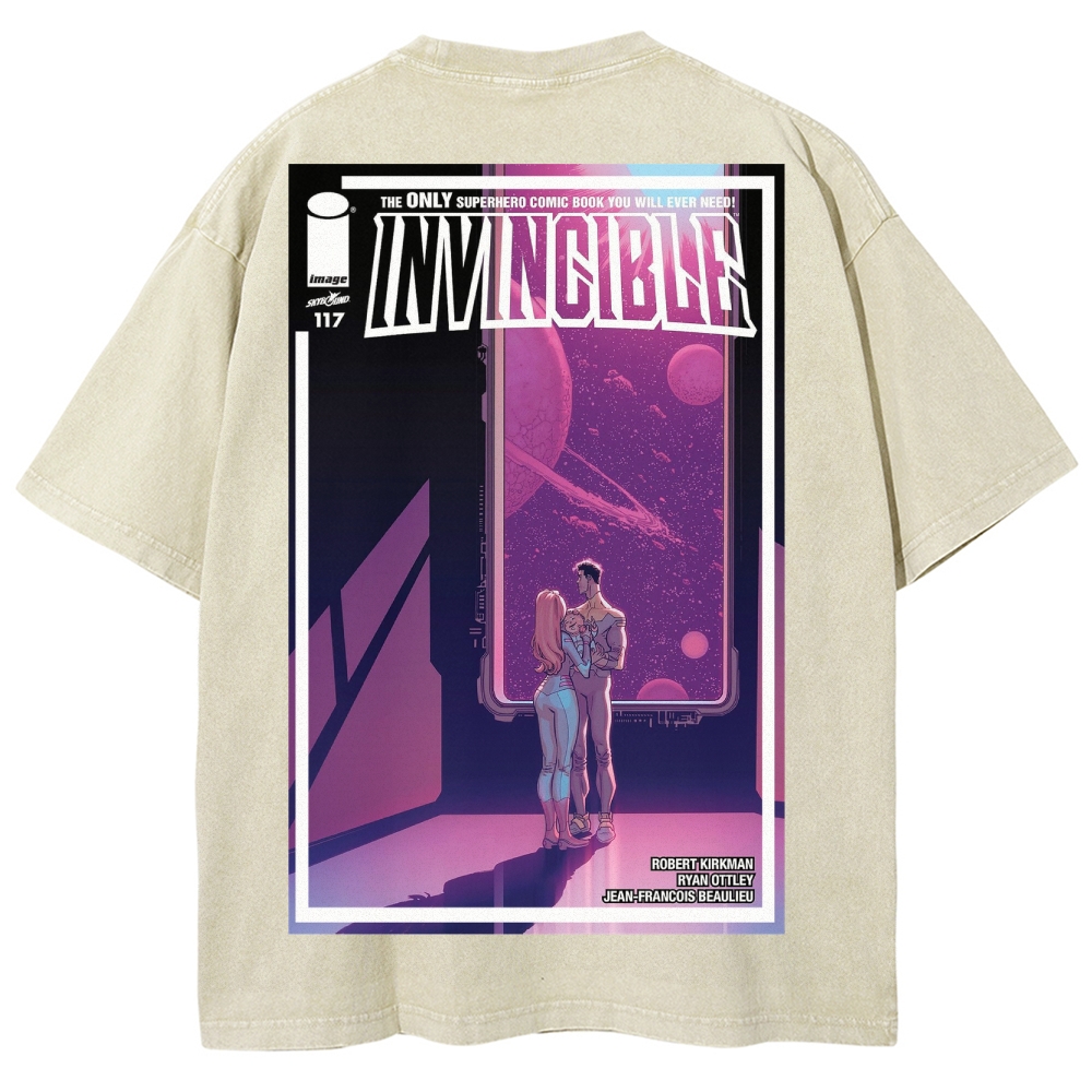 Invincible Unisex Fit Washed T-Shirt 2503012049