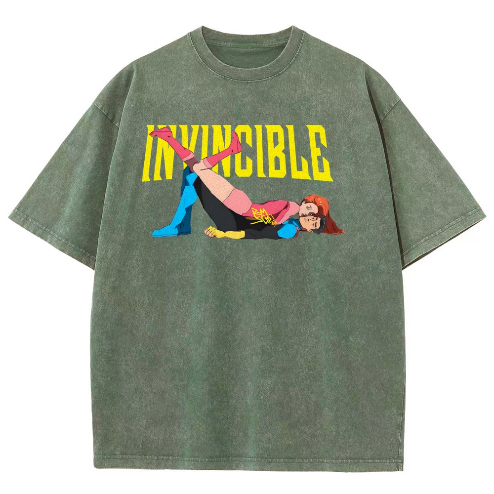 Invincible Unisex Fit Washed T-Shirt 2503012049