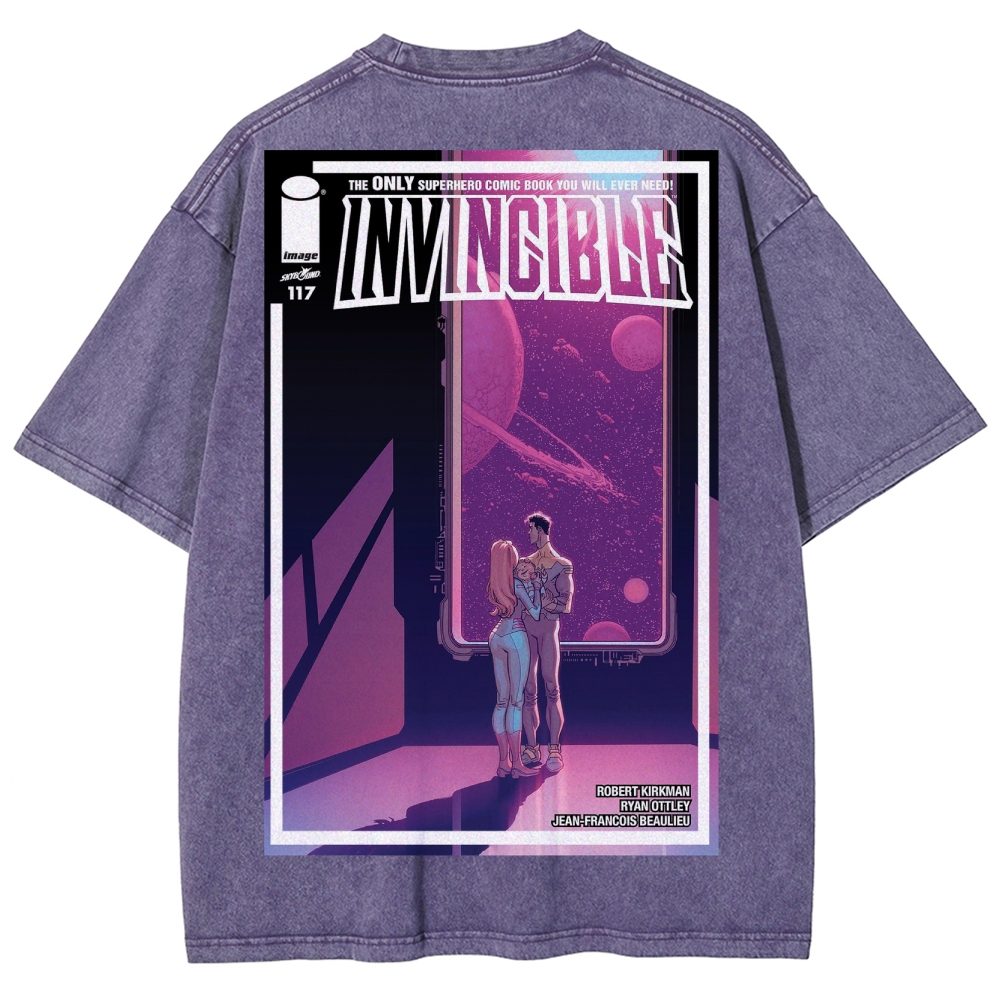 Invincible Unisex Fit Washed T-Shirt 2503012049