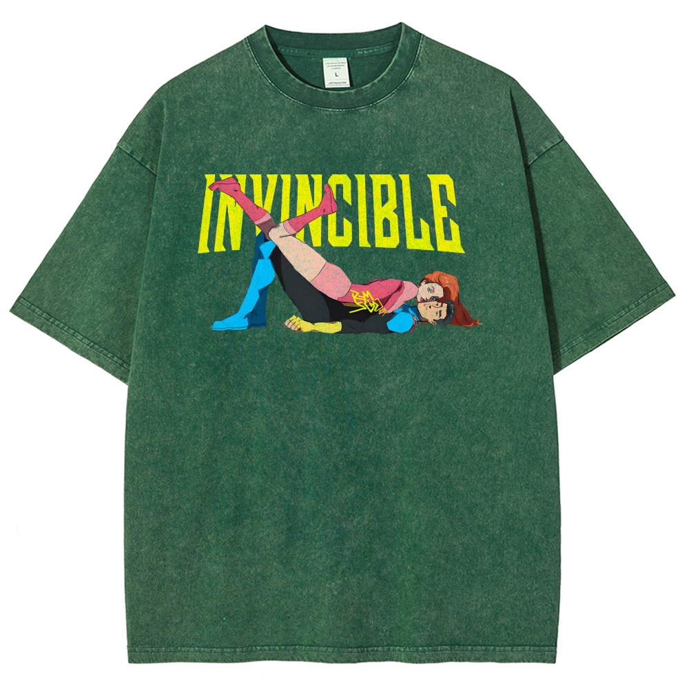 Invincible Unisex Fit Washed T-Shirt 2503012049