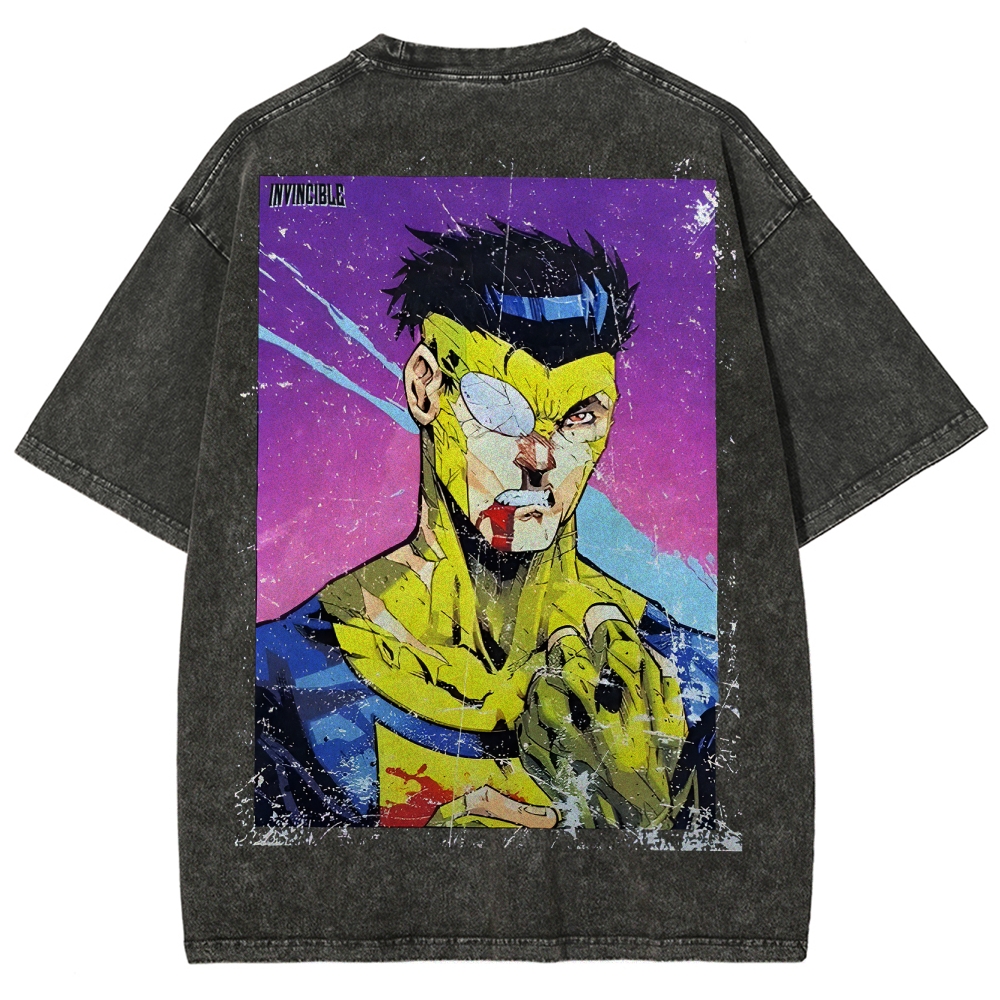 Invincible Unisex Fit Washed T-Shirt 2503012054