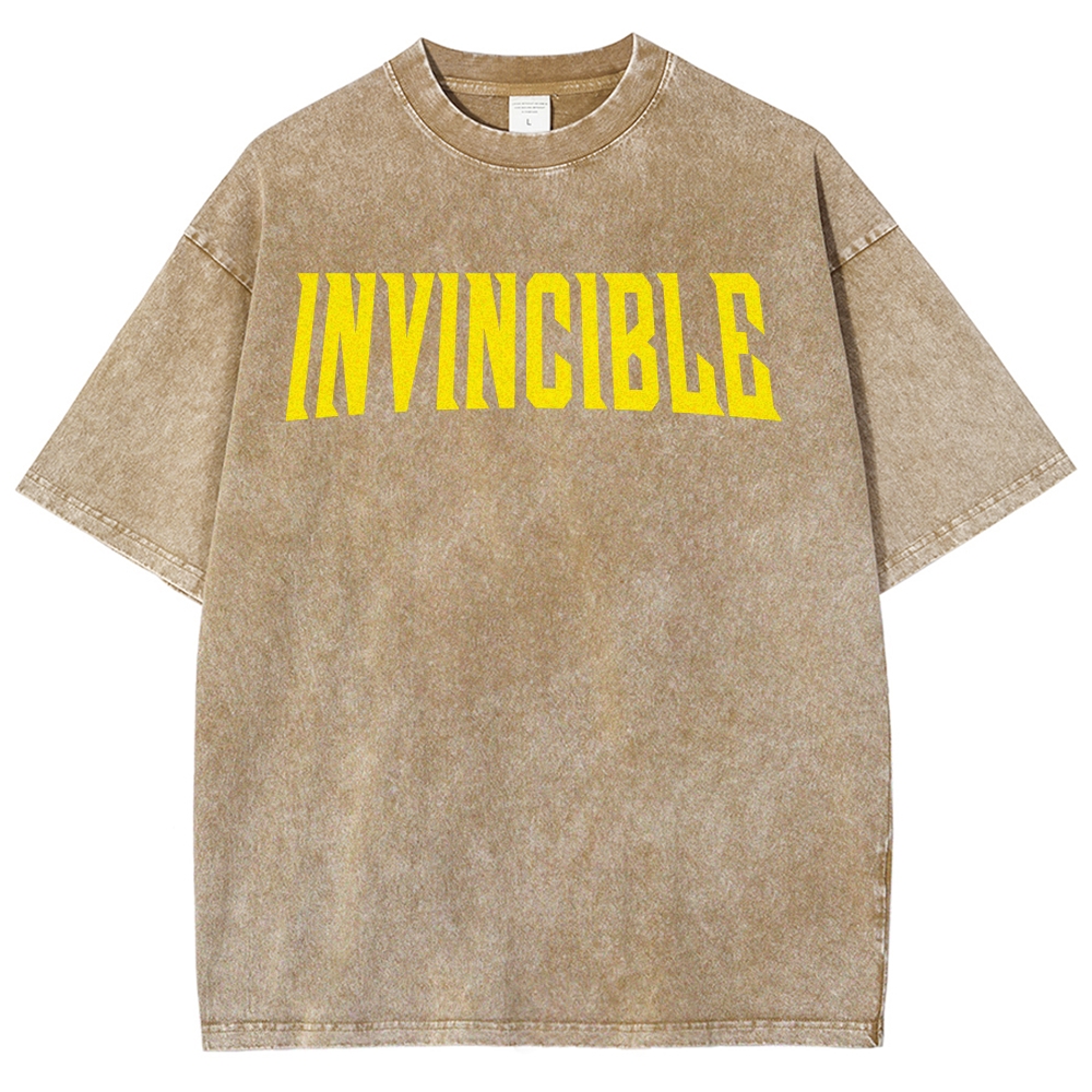 Invincible Unisex Fit Washed T-Shirt 2503012054