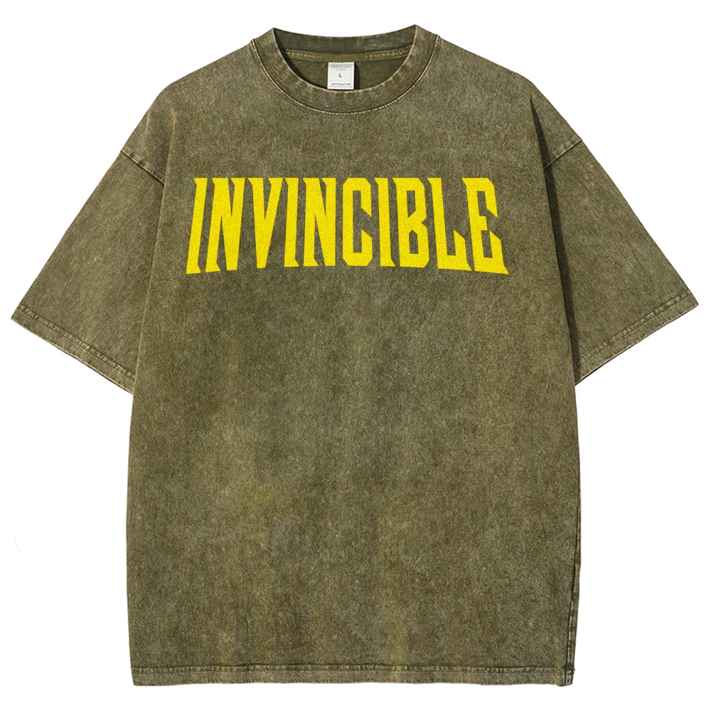 Invincible Unisex Fit Washed T-Shirt 2503012054