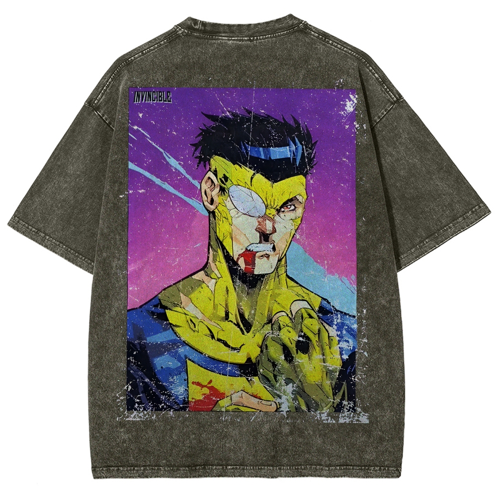 Invincible Unisex Fit Washed T-Shirt 2503012054