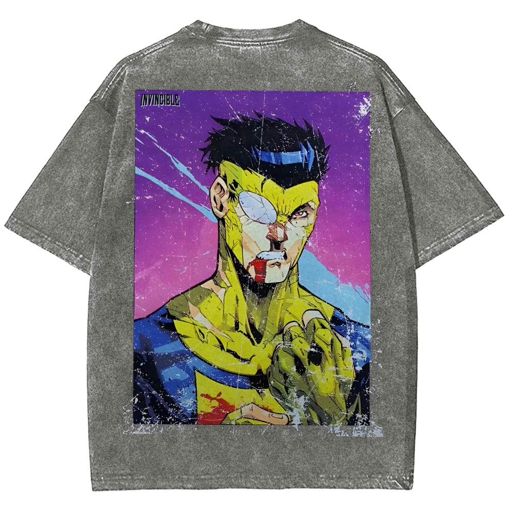 Invincible Unisex Fit Washed T-Shirt 2503012054