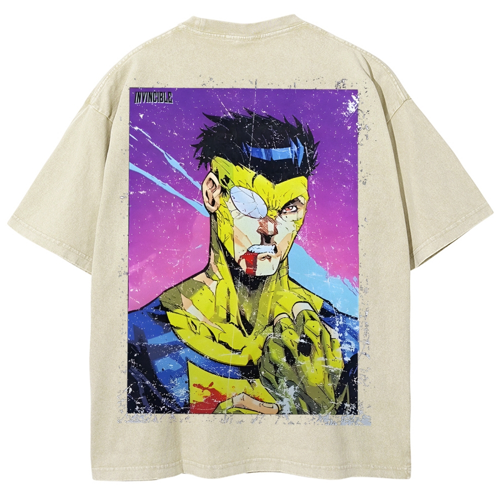 Invincible Unisex Fit Washed T-Shirt 2503012054
