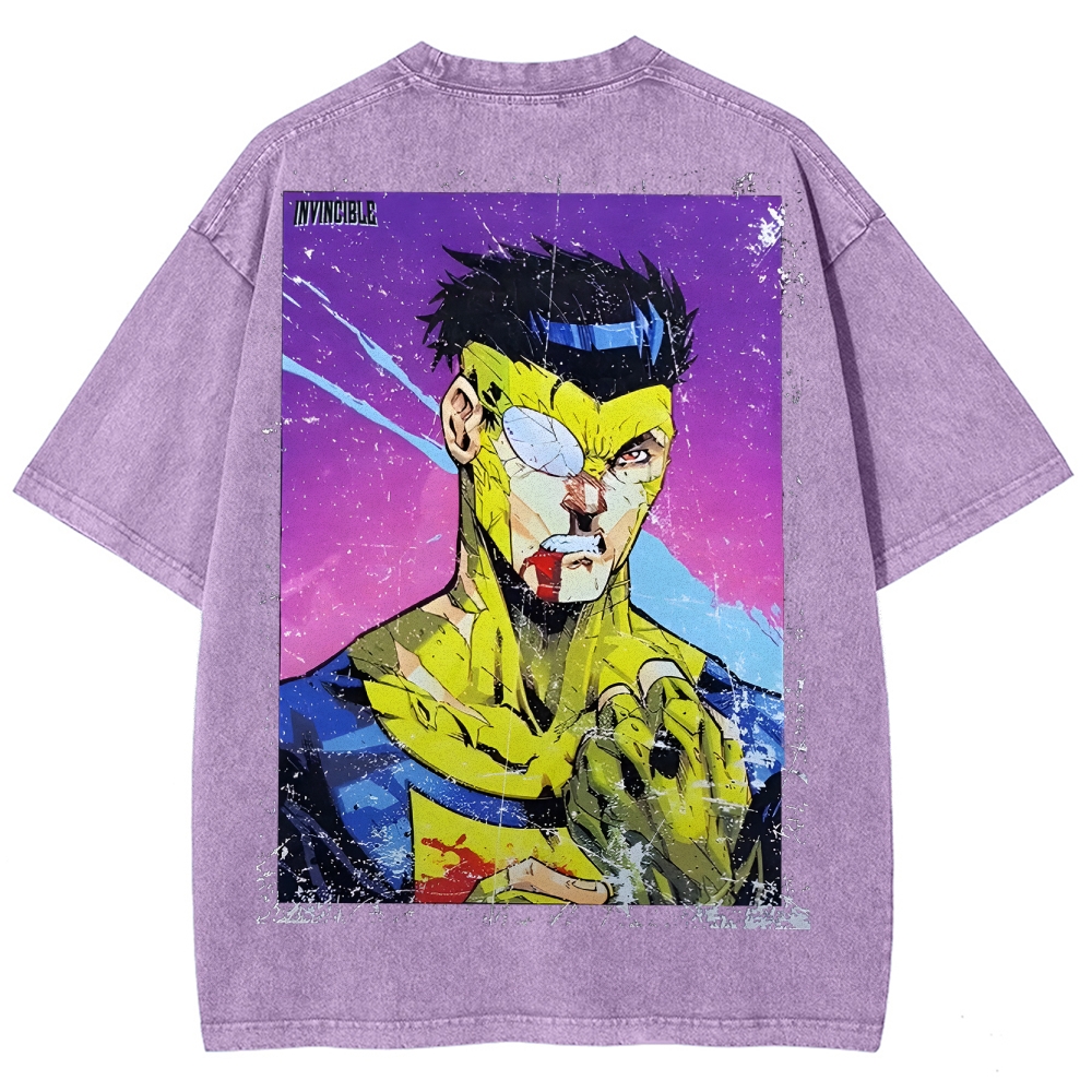 Invincible Unisex Fit Washed T-Shirt 2503012054