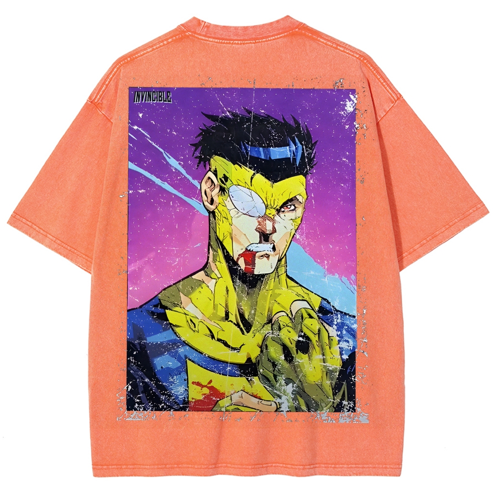 Invincible Unisex Fit Washed T-Shirt 2503012054