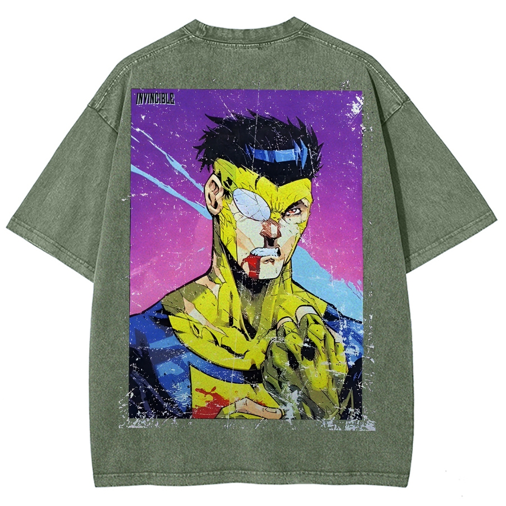 Invincible Unisex Fit Washed T-Shirt 2503012054