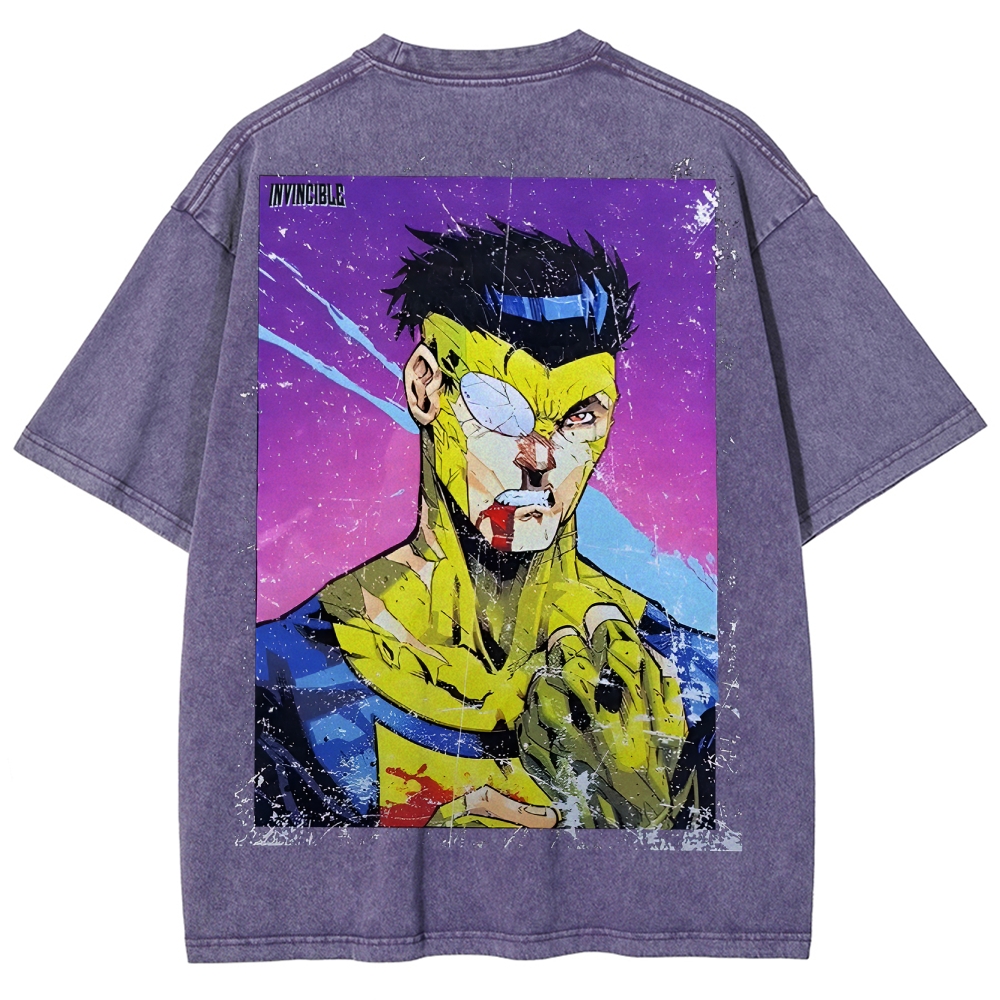 Invincible Unisex Fit Washed T-Shirt 2503012054