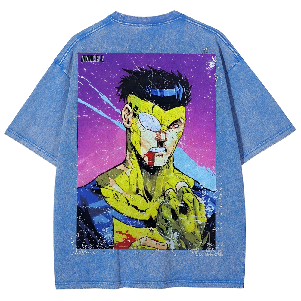 Invincible Unisex Fit Washed T-Shirt 2503012054