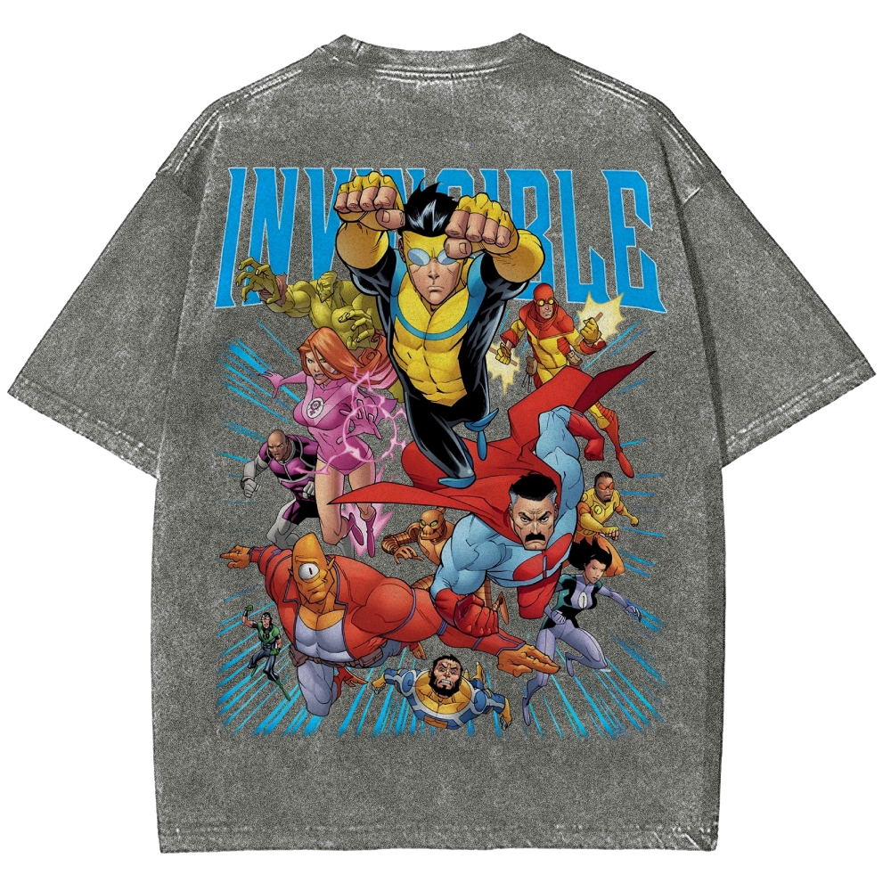 Invincible Unisex Fit Washed T-Shirt 2503012618