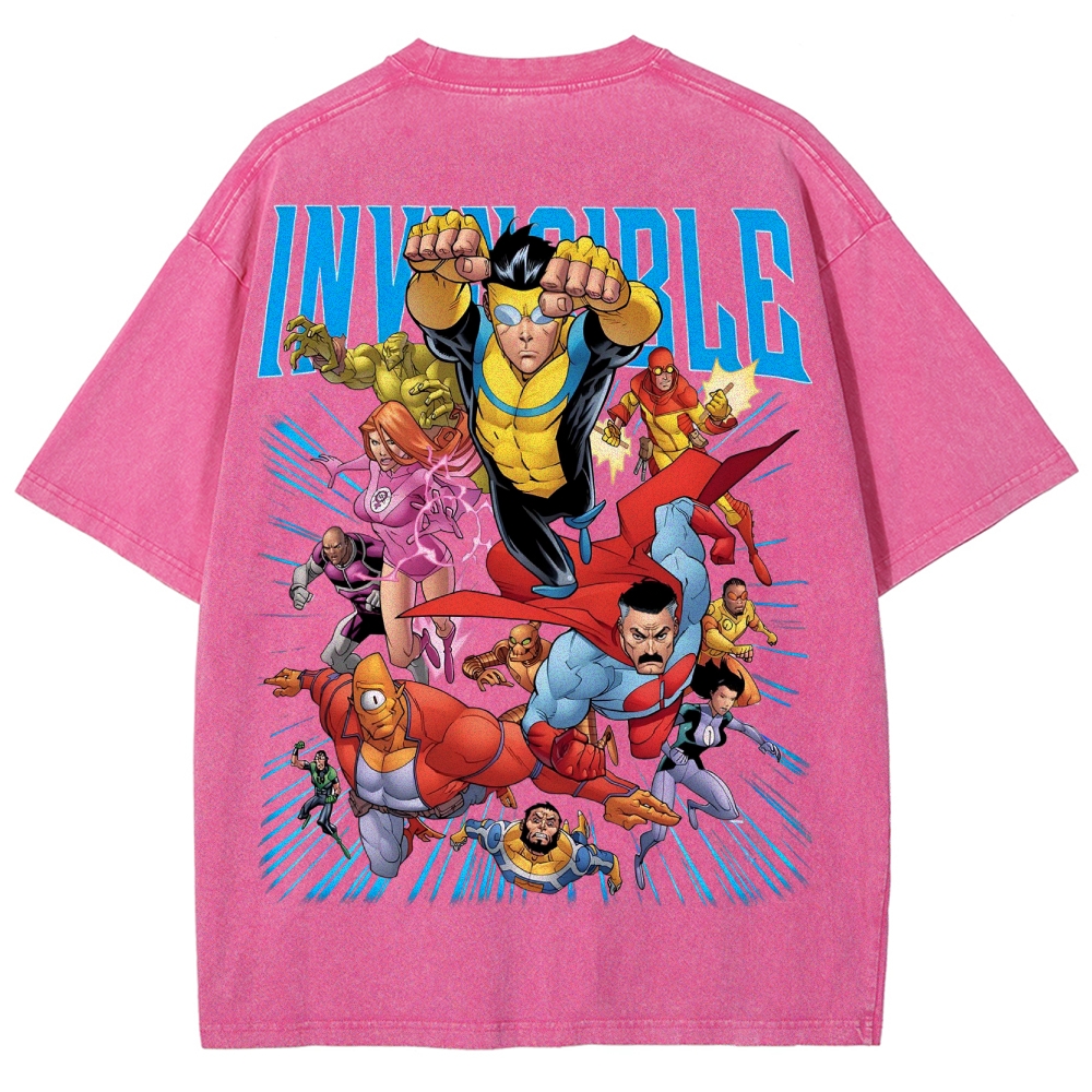 Invincible Unisex Fit Washed T-Shirt 2503012618