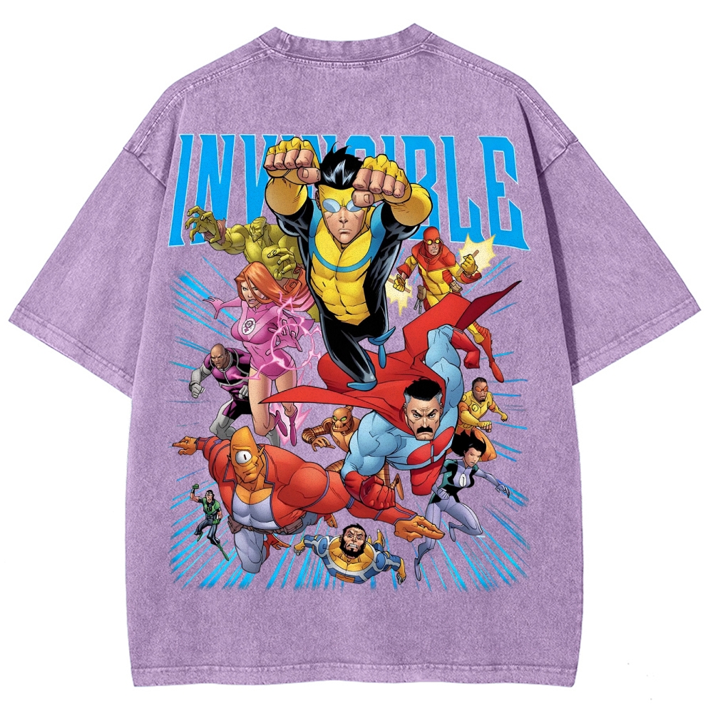 Invincible Unisex Fit Washed T-Shirt 2503012618