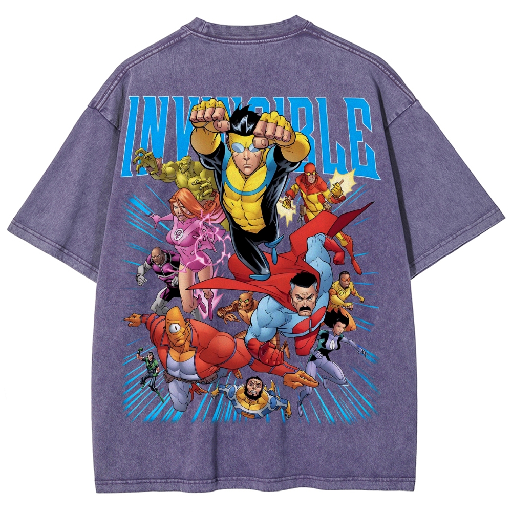 Invincible Unisex Fit Washed T-Shirt 2503012618