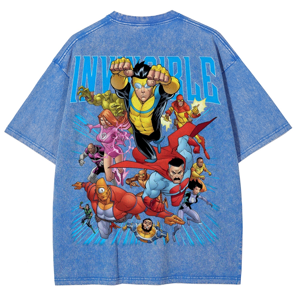 Invincible Unisex Fit Washed T-Shirt 2503012618
