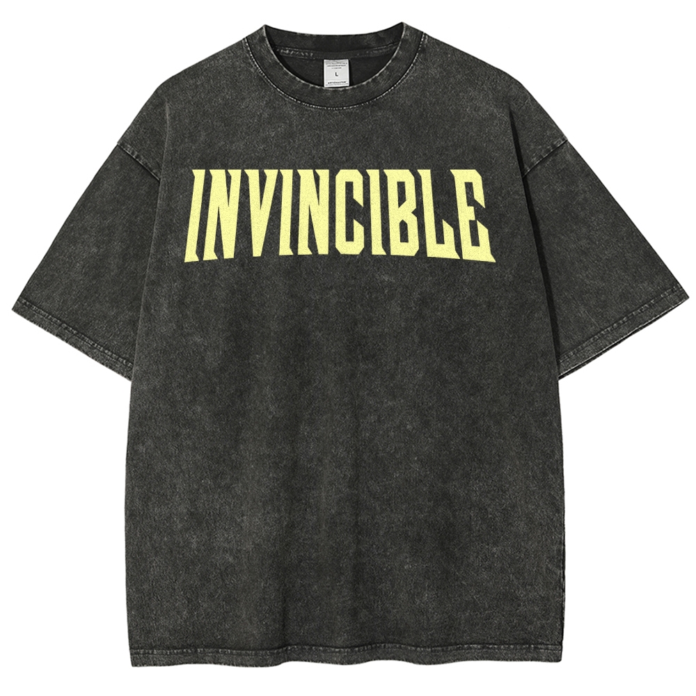 Invincible Unisex Fit Washed T-Shirt 2503012619
