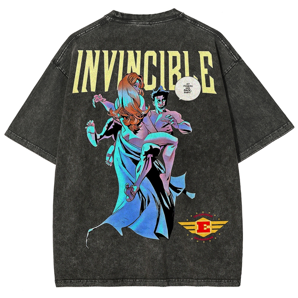 Invincible Unisex Fit Washed T-Shirt 2503012619