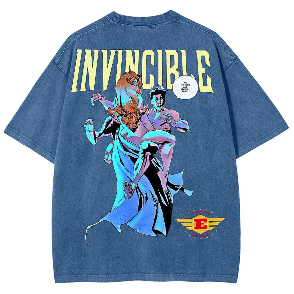 Invincible Unisex Fit Washed T-Shirt 2503012619
