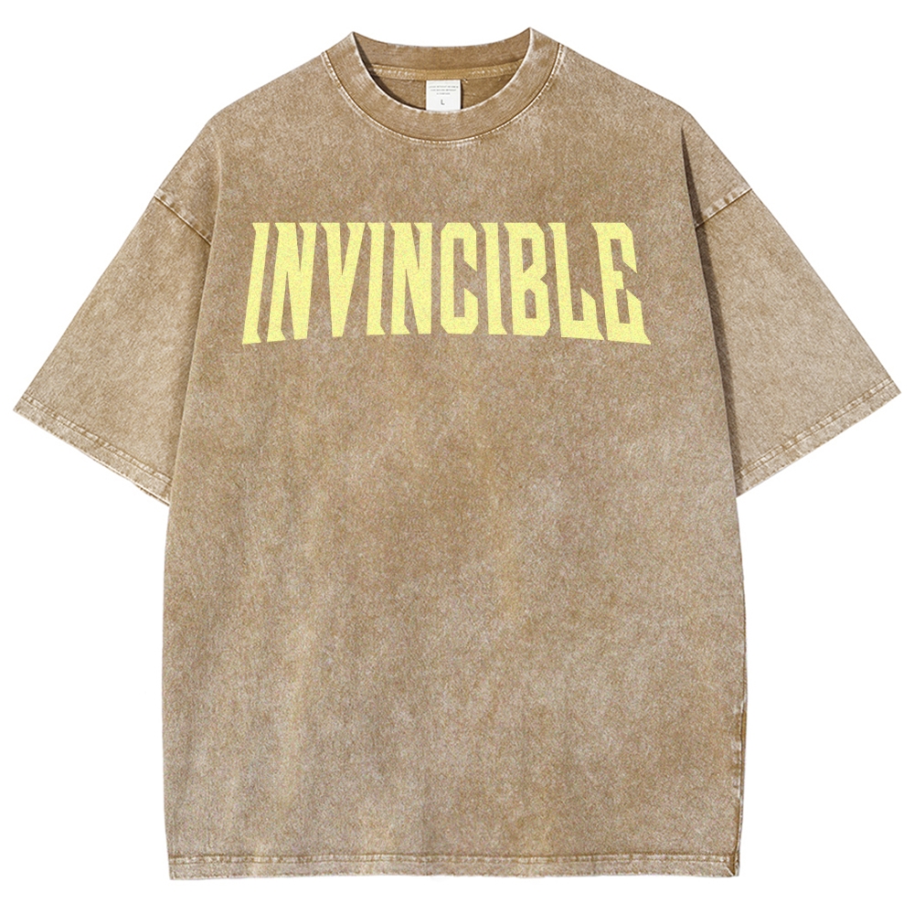 Invincible Unisex Fit Washed T-Shirt 2503012619