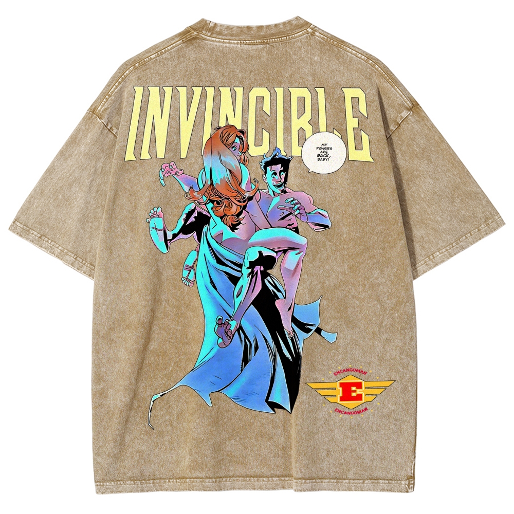 Invincible Unisex Fit Washed T-Shirt 2503012619
