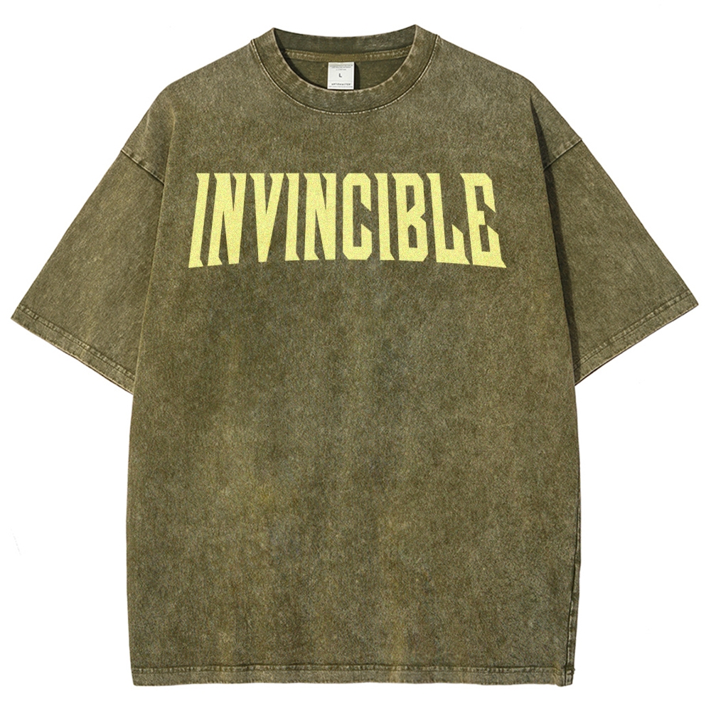 Invincible Unisex Fit Washed T-Shirt 2503012619