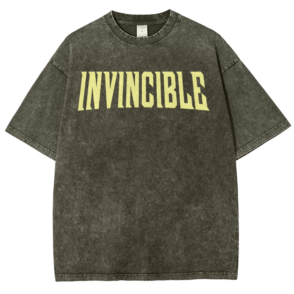 Invincible Unisex Fit Washed T-Shirt 2503012619