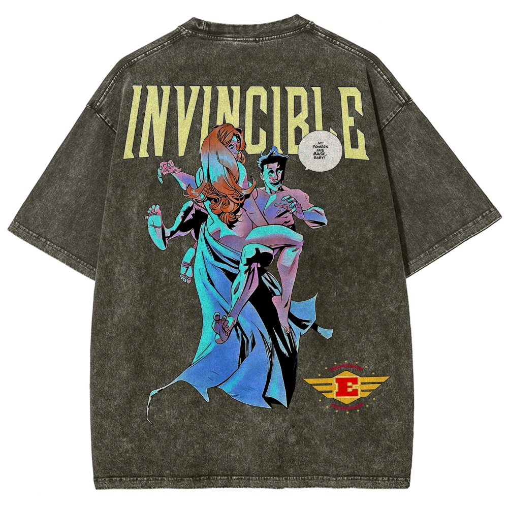 Invincible Unisex Fit Washed T-Shirt 2503012619