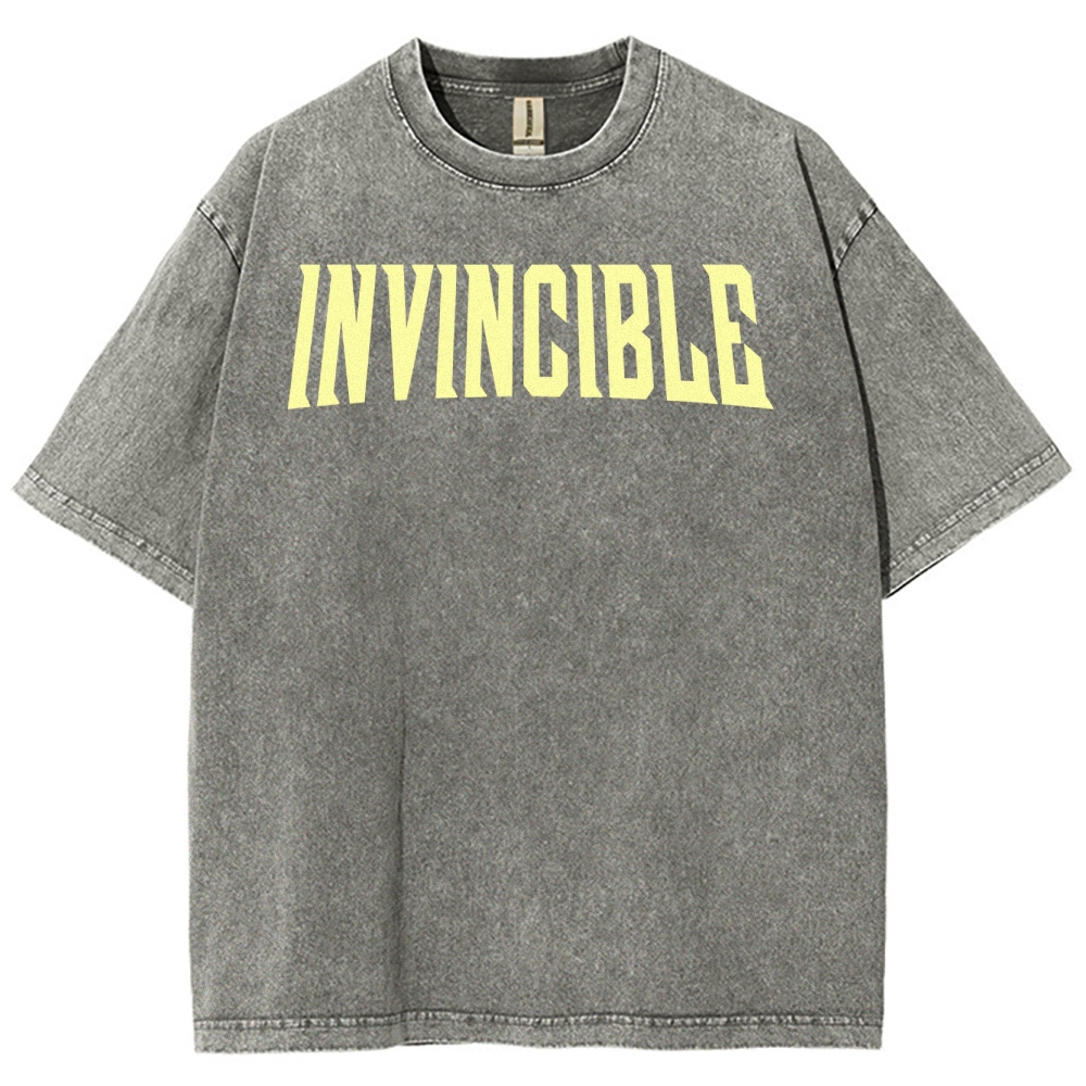Invincible Unisex Fit Washed T-Shirt 2503012619