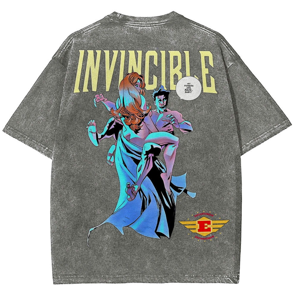 Invincible Unisex Fit Washed T-Shirt 2503012619