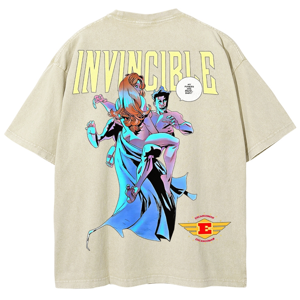 Invincible Unisex Fit Washed T-Shirt 2503012619
