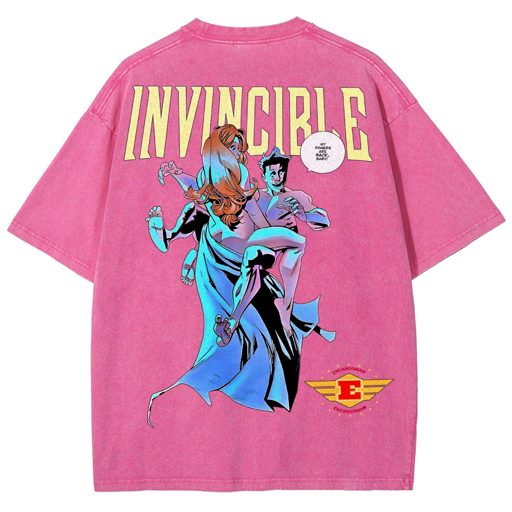 Invincible Unisex Fit Washed T-Shirt 2503012619