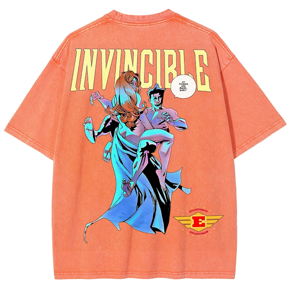 Invincible Unisex Fit Washed T-Shirt 2503012619