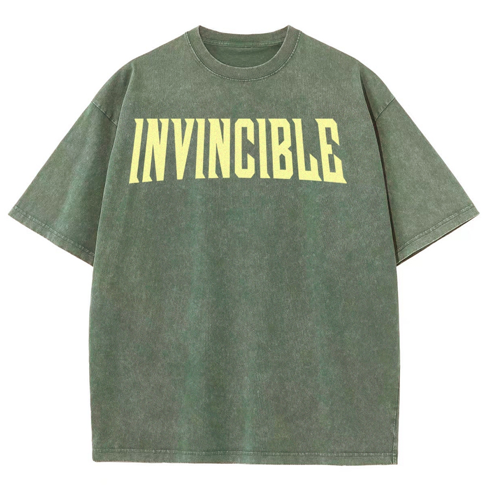 Invincible Unisex Fit Washed T-Shirt 2503012619