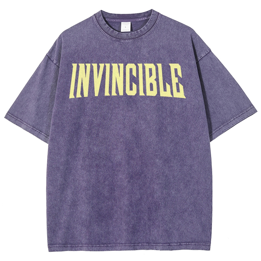 Invincible Unisex Fit Washed T-Shirt 2503012619