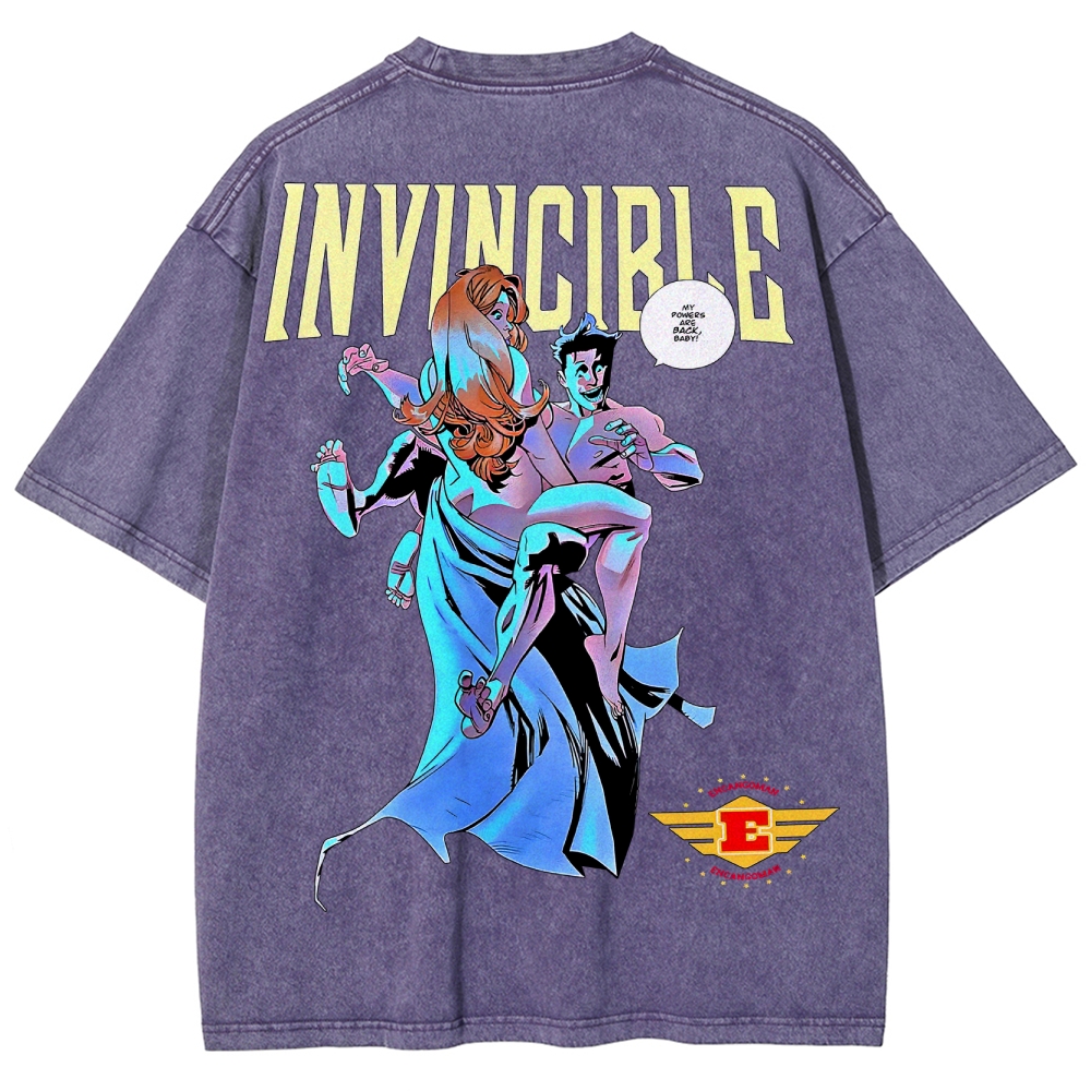 Invincible Unisex Fit Washed T-Shirt 2503012619