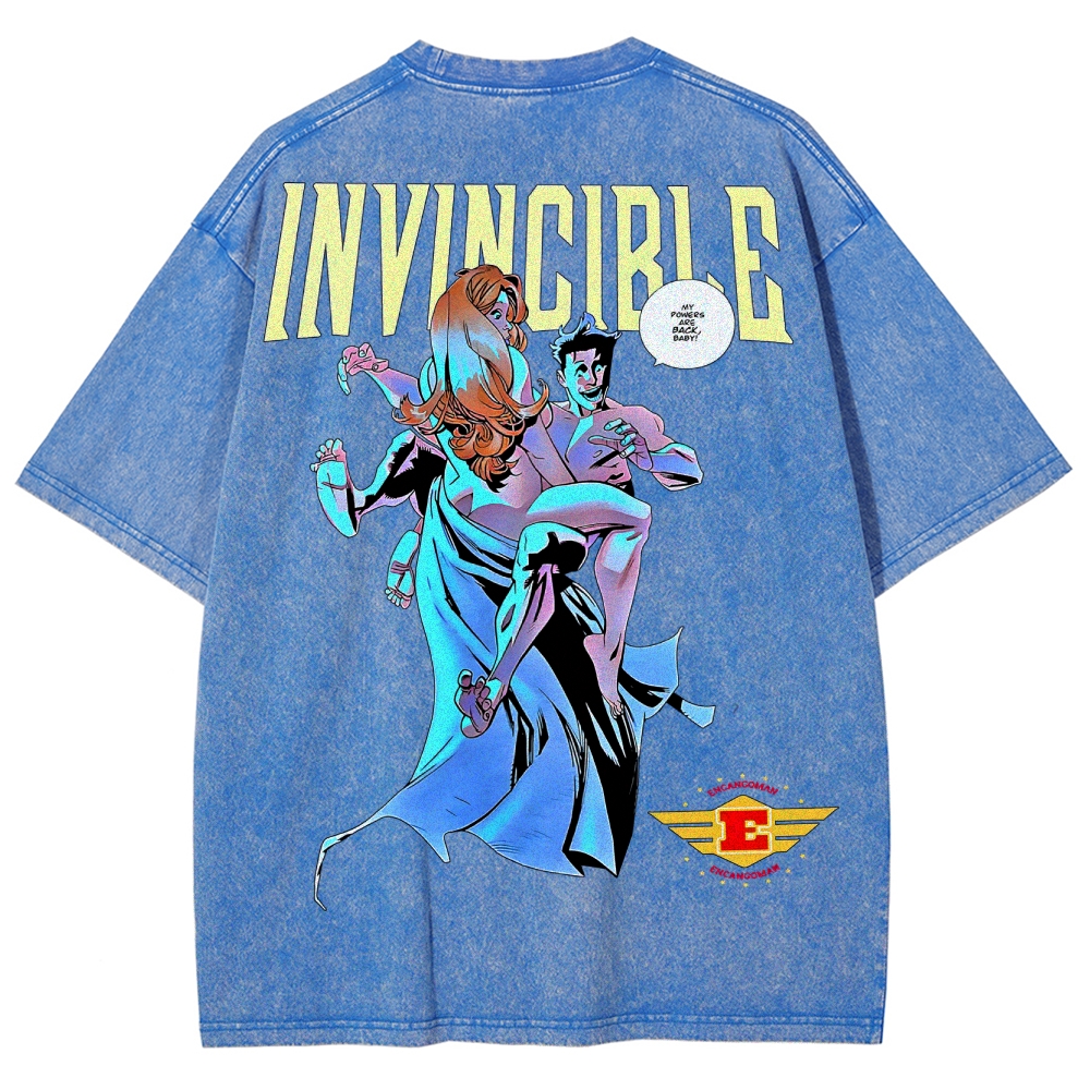 Invincible Unisex Fit Washed T-Shirt 2503012619