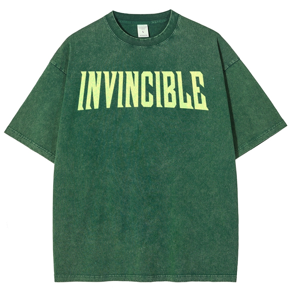 Invincible Unisex Fit Washed T-Shirt 2503012619