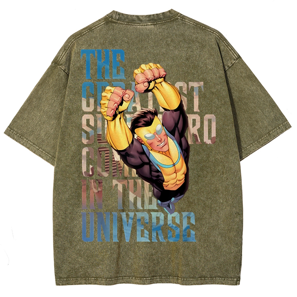Invincible Unisex Fit Washed T-Shirt 2503012623