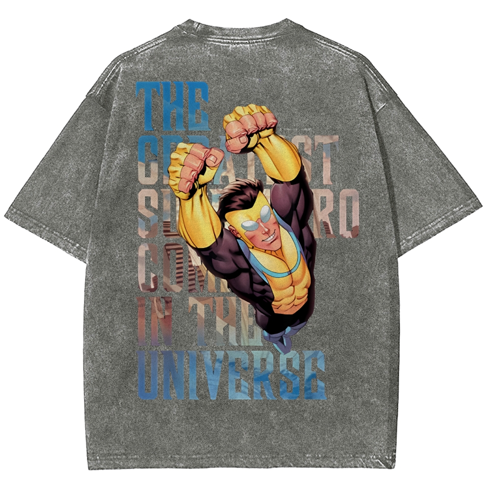 Invincible Unisex Fit Washed T-Shirt 2503012623