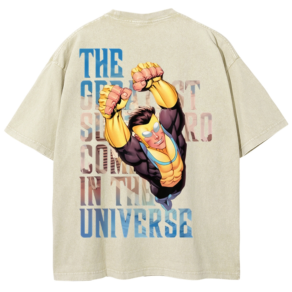 Invincible Unisex Fit Washed T-Shirt 2503012623