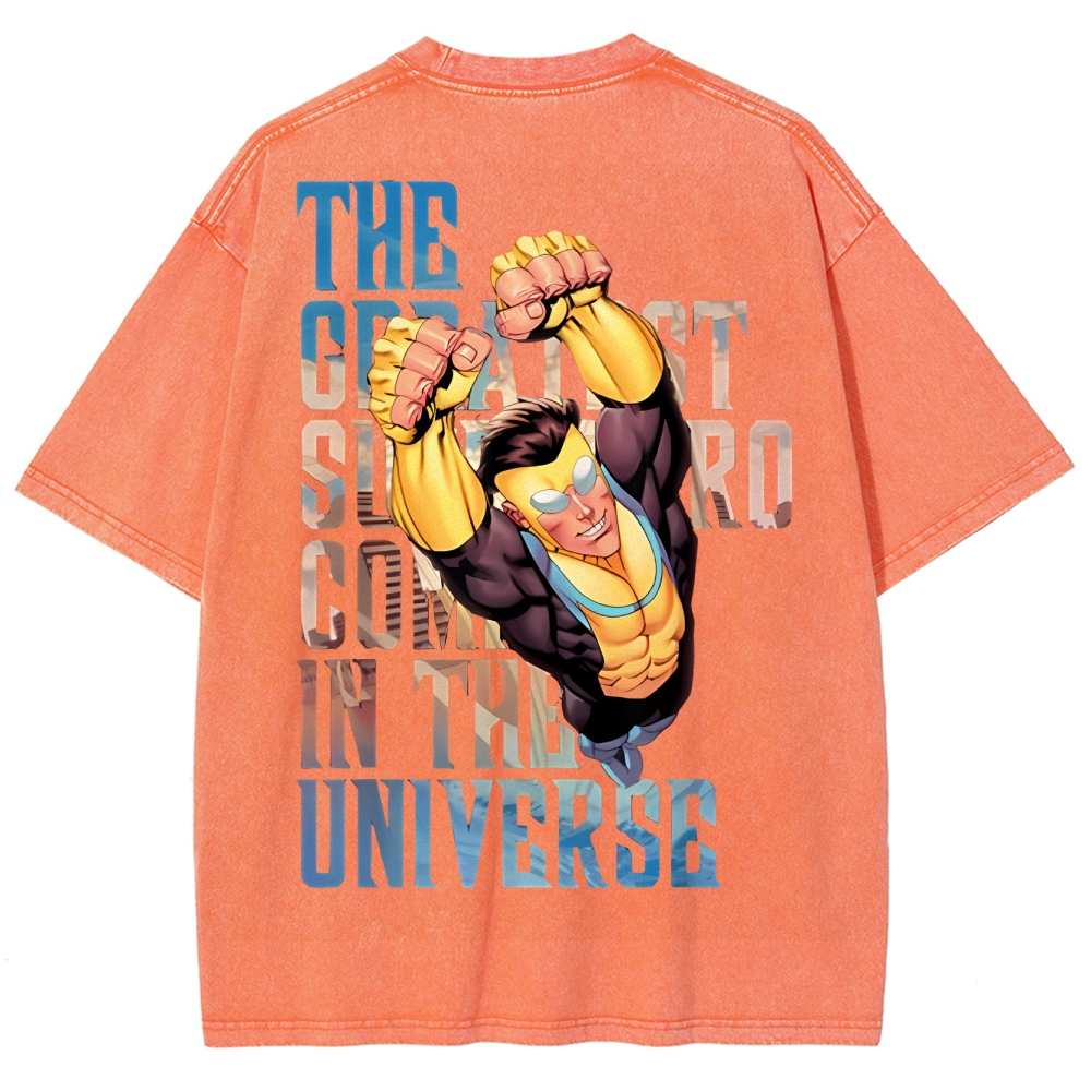 Invincible Unisex Fit Washed T-Shirt 2503012623