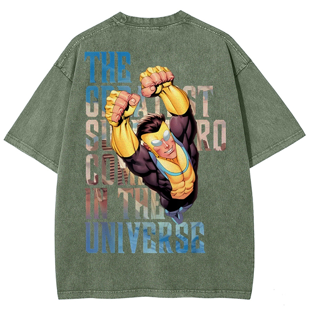 Invincible Unisex Fit Washed T-Shirt 2503012623