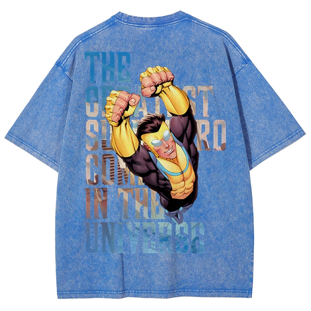 Invincible Unisex Fit Washed T-Shirt 2503012623